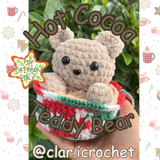 Crochet Hot Cocoa Teddy Bear Pattern PDF